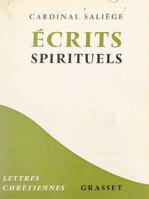 cover image of Écrits spirituels